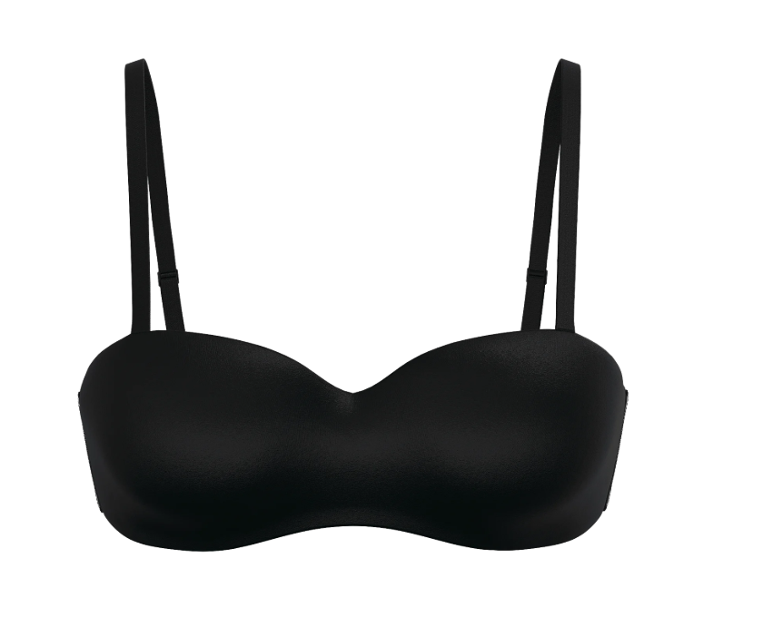 Brasier Victoria Secret strapples  liso con forro ligero negro 38DD